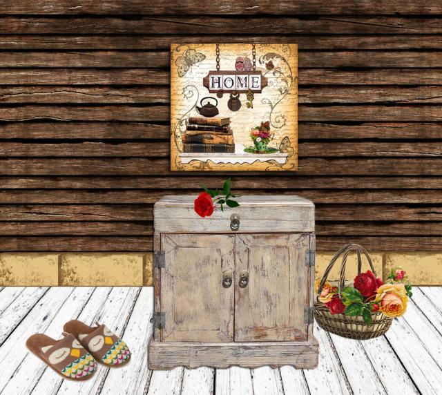 Vintage Panel "HOME I" №17077