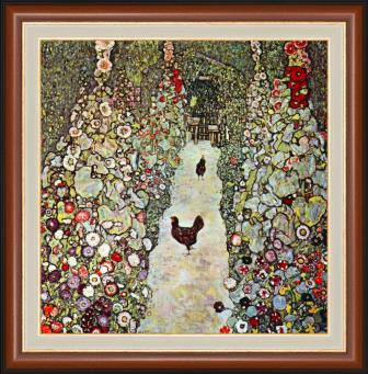 "Garden Path with Chickens" №19363